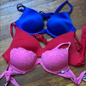 Bundle of 3 small padded bras